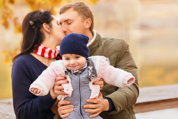 young parents with little daughter