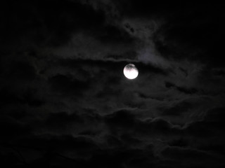 Fascinating midnight moon
