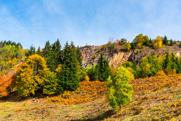 Fototapeta premium Autumn landscape in Colibita, Romania