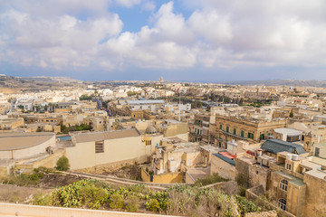 Victoria, the island of Gozo, Malta. View of the city