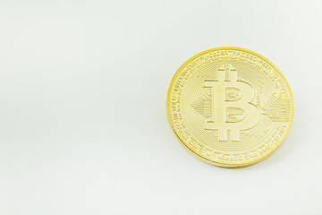 Bitcoin crypto currency electronic money image closeup.