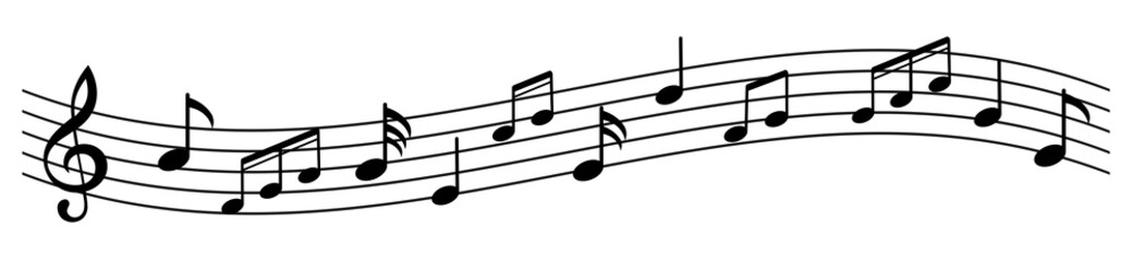 Fototapeta premium Music notes background, musical notes – vector for stock