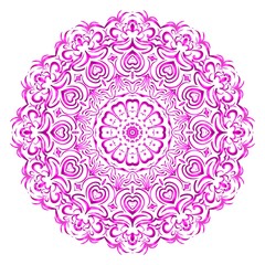 Mandala Style Vector Color Shapes. Abstract design. Fantastic decoration for fashion, holiday card, relax illustration.