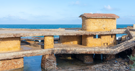 Naklejka premium Deteriorated cabin of Egyptian formal president Muhammad Anwar el-Sadat located in Montaza Park, Alexandria, Egypt