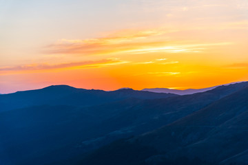 Landscape at the sunset