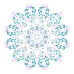 Flower mandala. Printable package decorative elements. Coloring page template. It is fantastic vector illustrations