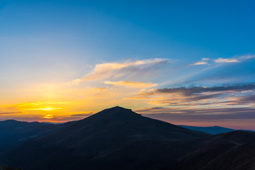 Landscape at the sunset
