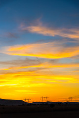 Landscape at the sunset