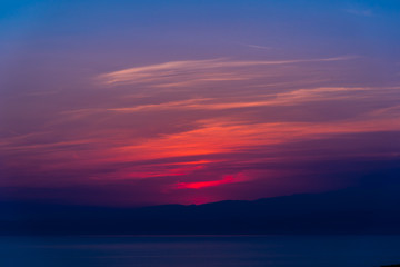 Sea landscape at the sunset , greece