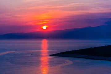 Sea landscape at the sunset , greece