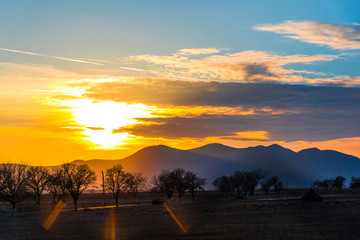 Obraz premium Clouds at the sunset
