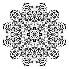 Mandala Style Vector Color Shapes. Abstract design. Fantastic decoration for fashion, holiday card, relax illustration.