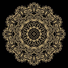 Art deco pattern of floral elements. seamless pattern. Vector illustration. design for printing, presentation, textile industry