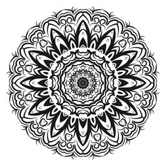 Mandala Style Vector Color Shapes. Abstract design. Fantastic decoration for fashion, holiday card, relax illustration