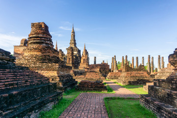 Wat Mahathat Temple in the precinct of Sukhothai Historical Park, Thailand