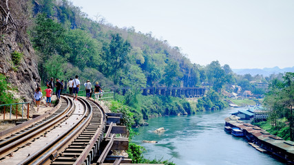 Fototapeta premium death railway bridge Tham krasae