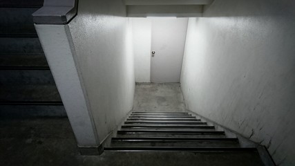 an emergency staircase