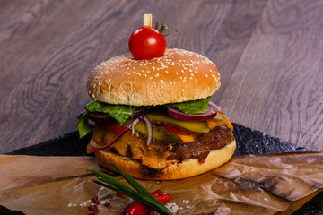 Delicous homemade burger