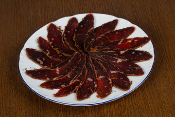 Caucasian meat Basturma