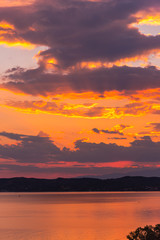 Fototapeta na wymiar Sea landscape at sunset