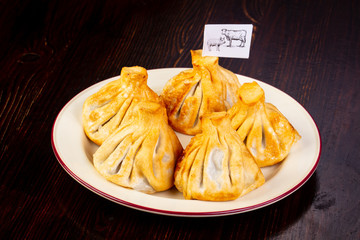 Roasted meat khinkali