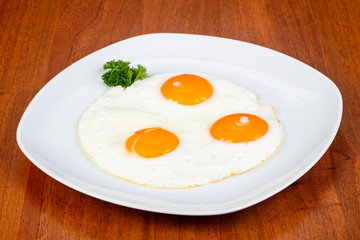 Delicious fried eggs