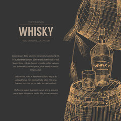 Whisky illustration. - 212451130