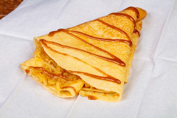 Pancake with caramel