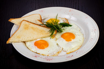 Delicious fried eggs