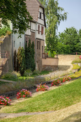 Fototapeta premium Saint-Hippolyte, village traditionnel de la route des vins d'Alsace