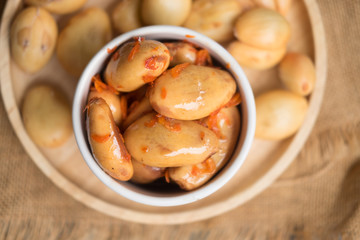 Sala fruit in sweet and spicy sauce