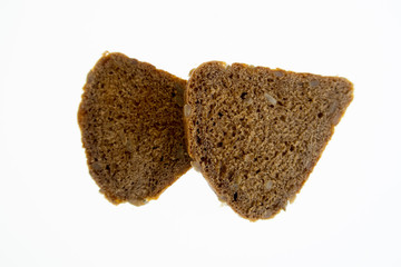  black bread on white background