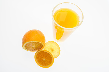 bright colorful fruits on a white background
