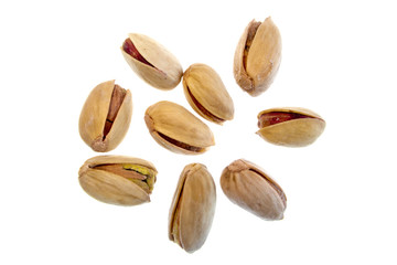 bright colorful dried fruits on a white background