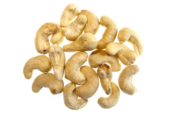 bright colorful dried fruits on a white background