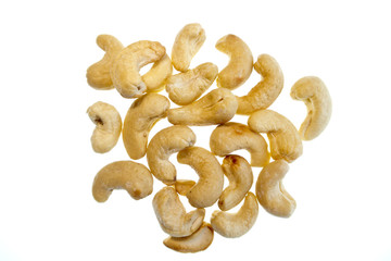 bright colorful dried fruits on a white background