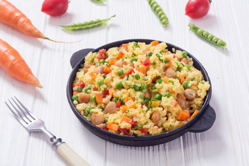 Risotto with peas