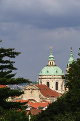 Fototapeta na wymiar St. Nocolas Church in Lesser Town in Prague