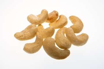 bright colorful dried fruits on a white background