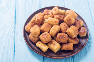 Homemade fried potatoes gnocchi