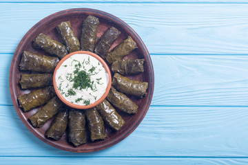 Dolma from grape of vines