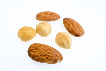bright colorful dried fruits on a white background