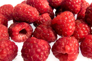 bright colorful fruits on a white background