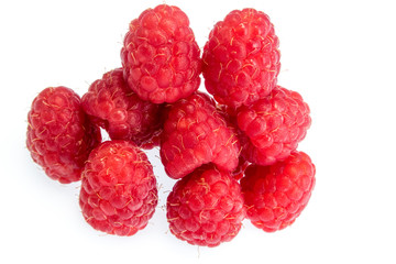 bright colorful fruits on a white background