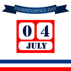 Fototapeta premium Happy Independence Day 4th of July in vector