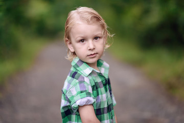 Fototapeta premium Portrait of a boy outdoor