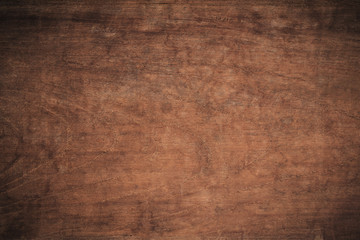 Naklejka premium Old grunge dark textured wooden background,The surface of the old brown wood texture,top view brown teak wood paneling