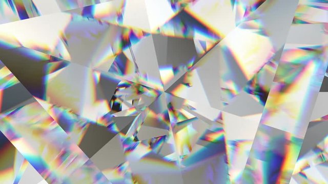 sparkling gemstone macro rotating seamless loop. kaleidoscope