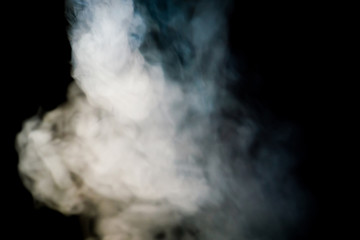 Steam in the dark room