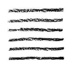 Obraz premium Brush stroke set. Chalk. Texture. Vector.